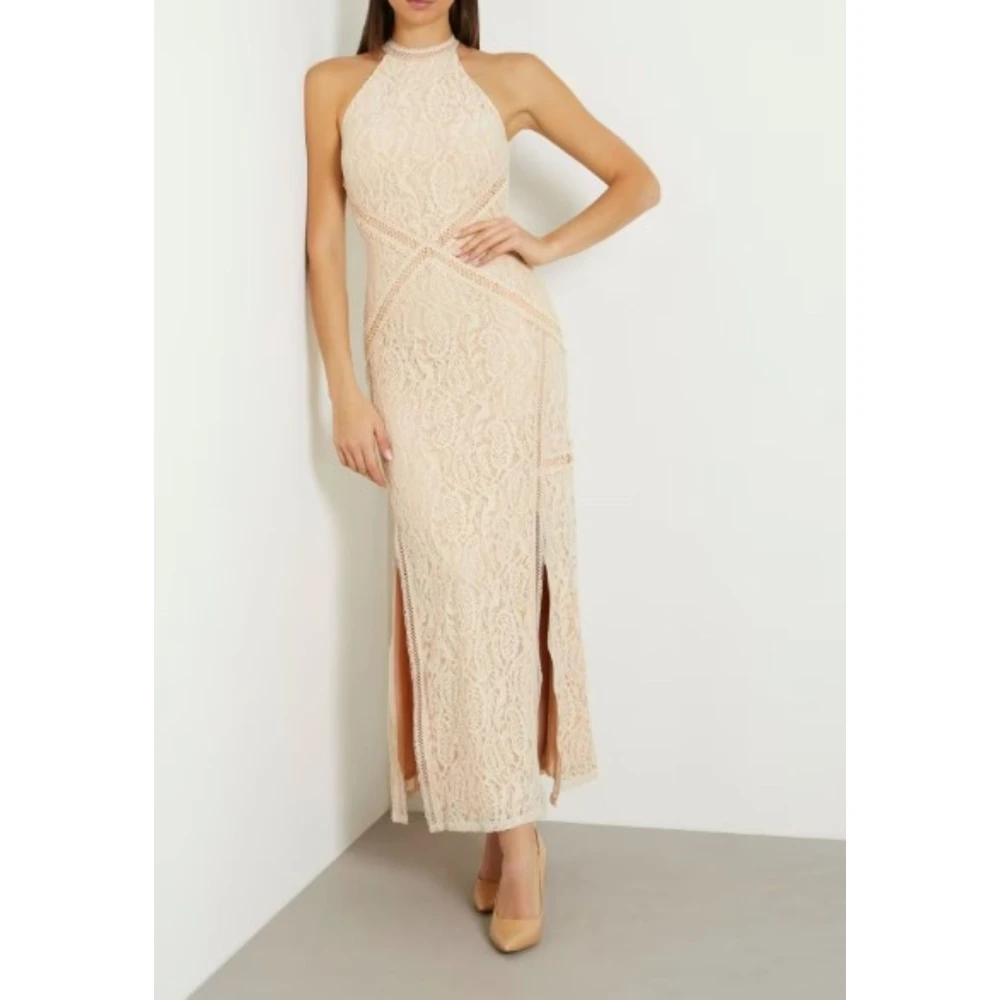 Guess Elegante Liza Jurk voor Vrouwen Beige Dames