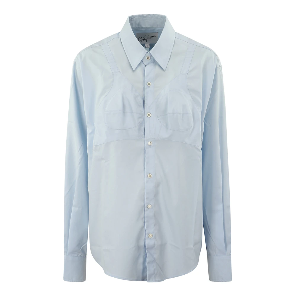 Vaquera Dames Knoopsluiting Geweven Shirt Blue Dames