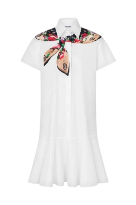 Printed Stretch Cotton Poplin Dress