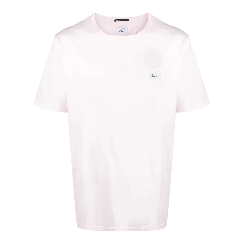 C.P. Company Lichtroze Katoenen T-shirt met Logo Pink Heren