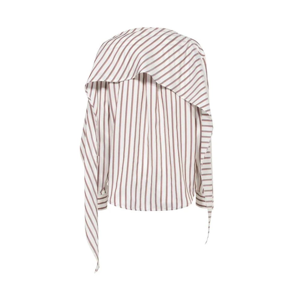 Bottega Veneta Gestreepte Zijden Blouse Multicolor Dames