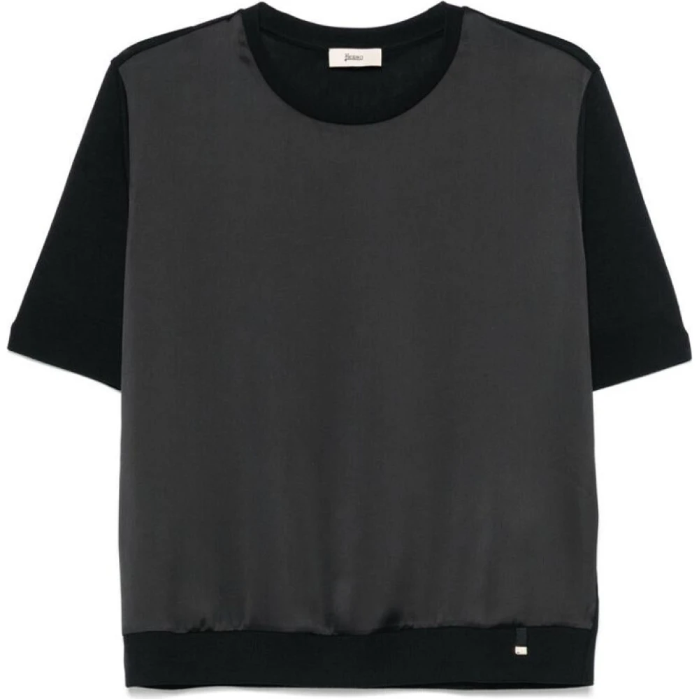 Herno - Tops > T-Shirts - Black - Herno - Modalova