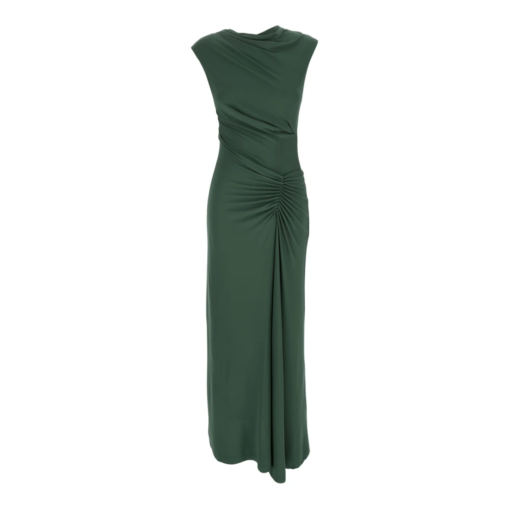 Simkhai Groene Mouwloze Lange Jurk met Ronde Hals Green Dames