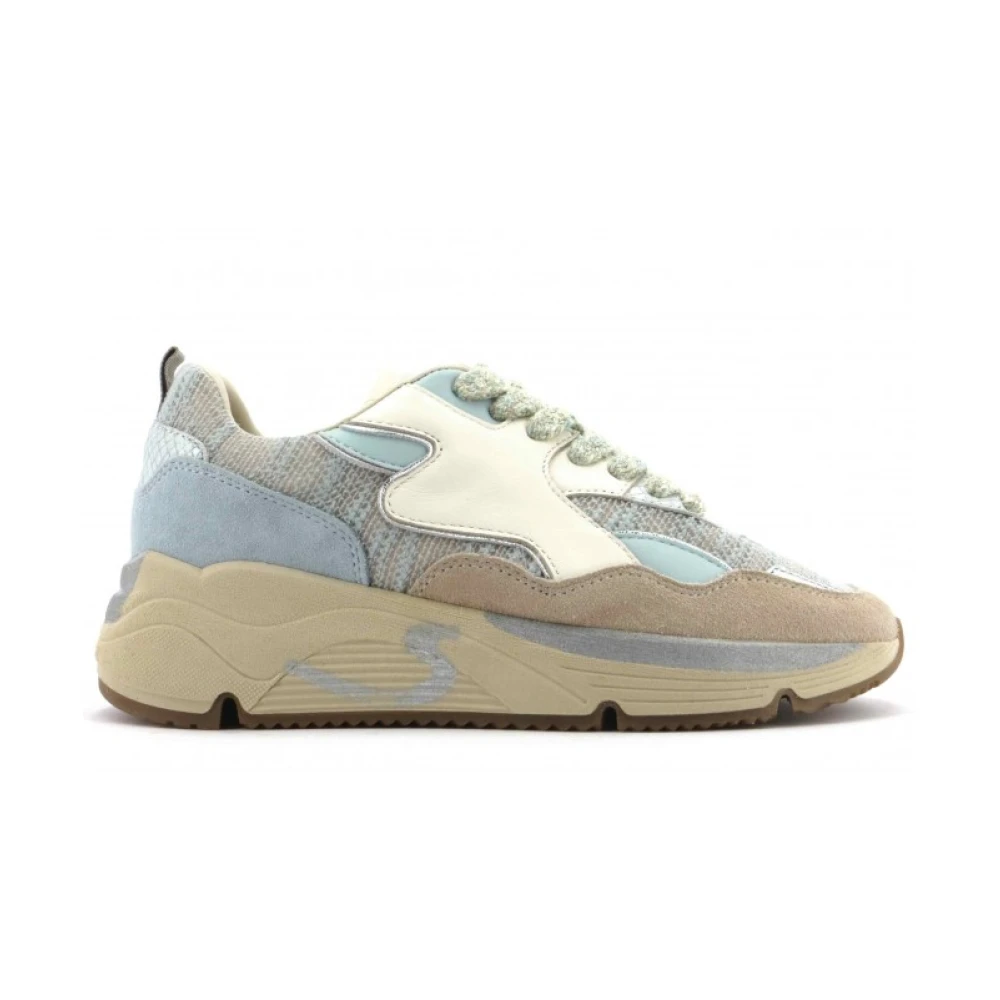 Serafini Sneaker in suède- leer en stof Dames Schoenen Veelkleurig Multicolor