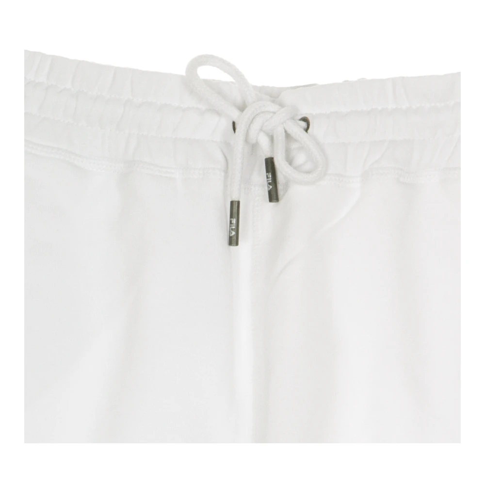 Fila Klassieke Fleece Trainingsbroek in Bright White Heren