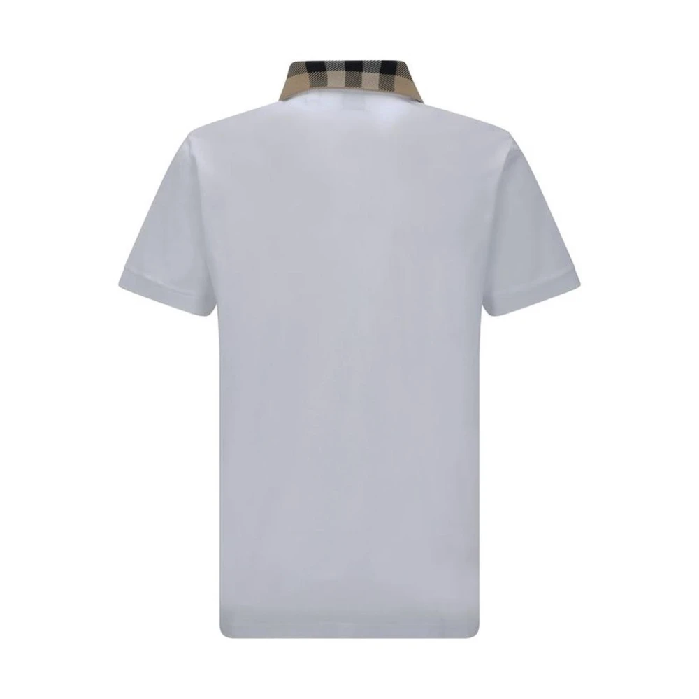 Burberry Klassieke Polo Shirt met Ruitpatroon White Heren