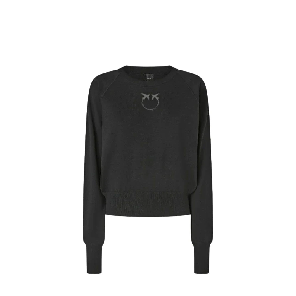 Pinko Prenda De Punto De Cuello Redondo Knitwear Mujer Negro S