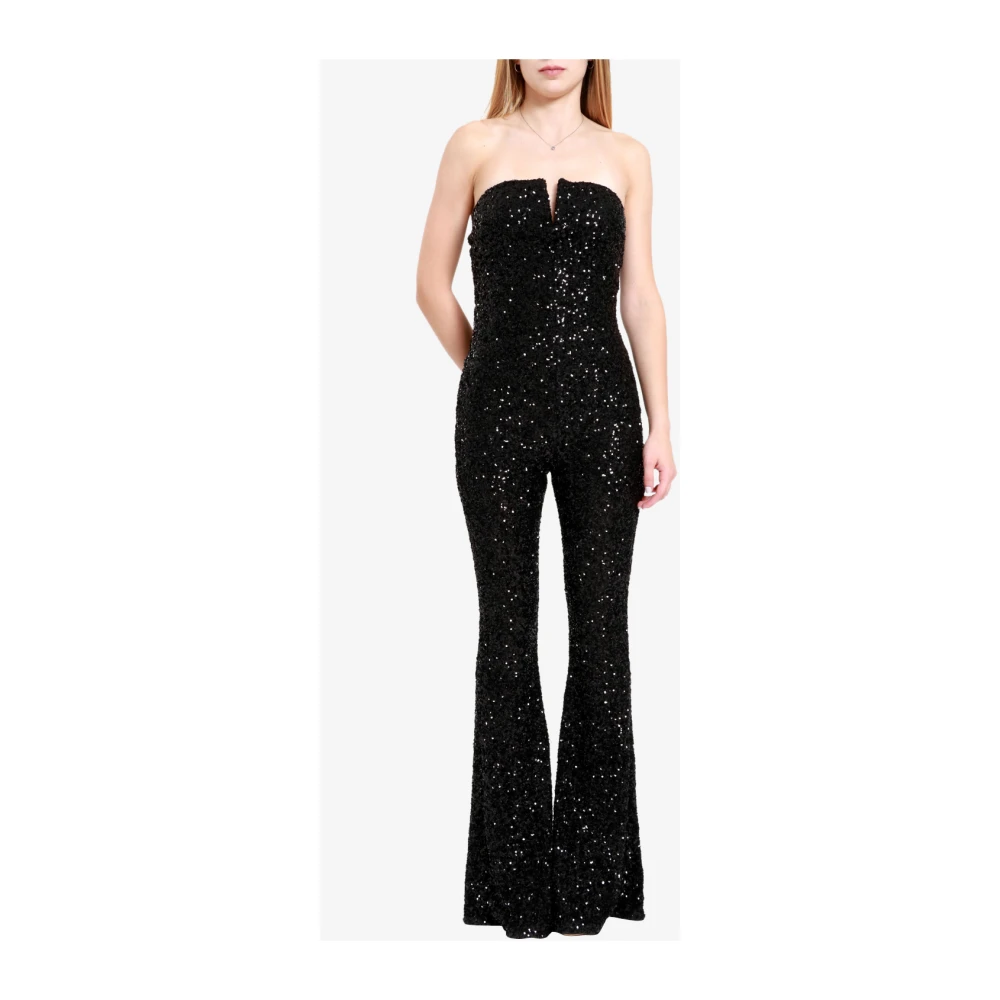 Aniye By Zwart Paillet Strapless Wijde Broek Black Dames