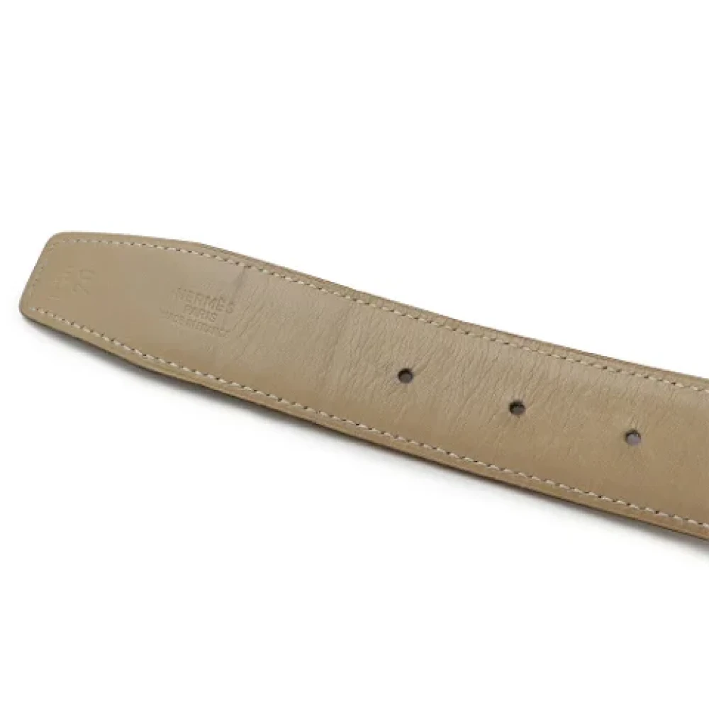 Hermès Vintage Pre-owned Leather belts Beige Dames