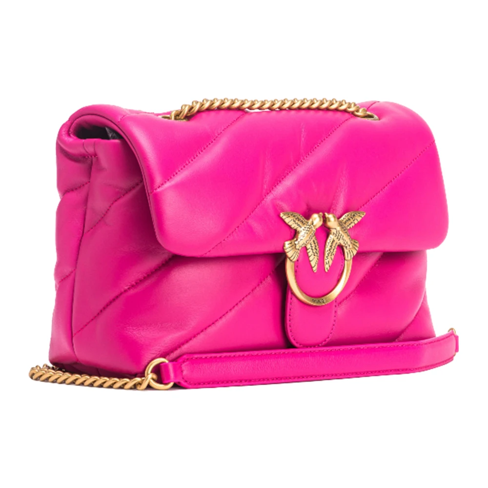 pinko Klassieke Love Bag Puff met Diamond Cut Pink Dames