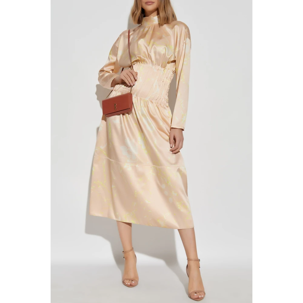 Fabiana Filippi Zijden jurk Beige Dames