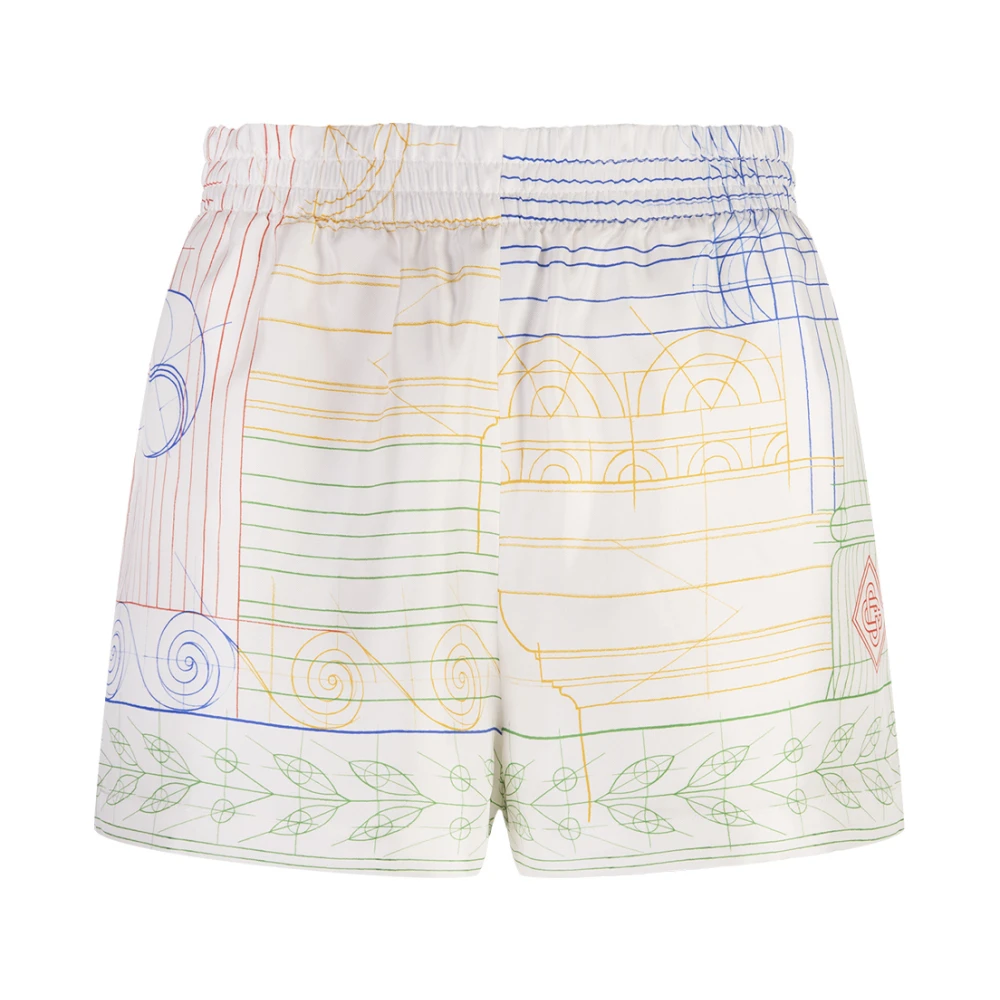Casablanca MultiColour Tennis Play Silk Shorts Multicolor Dames