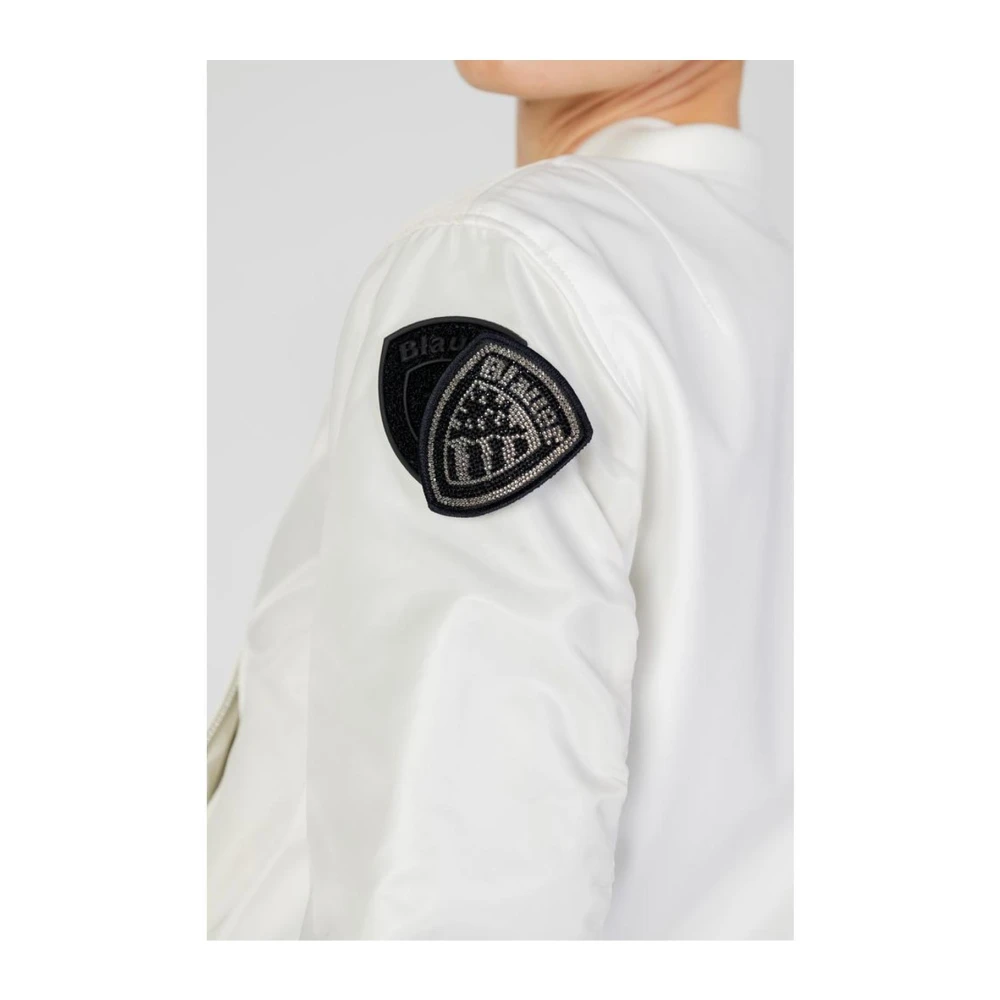 Blauer Witte Polyamide Jas & Jas White Dames