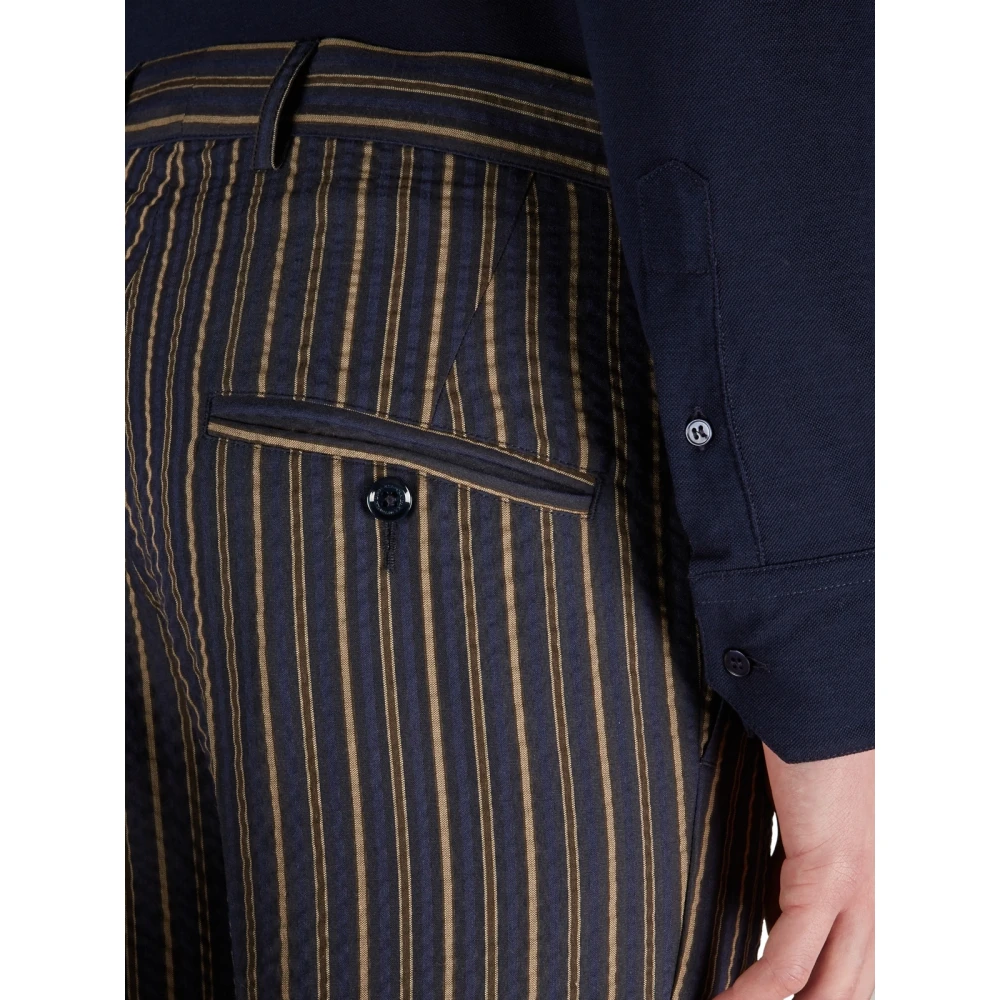 Daniele Alessandrini Katoenen Gestreepte Broek Multicolor Heren