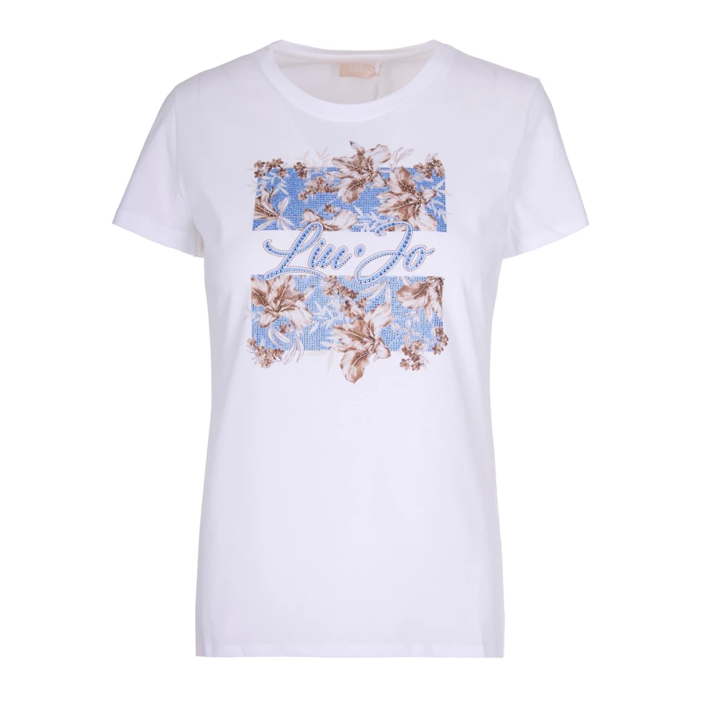 Liu Jo Women's White Graphic-Print T-Shirt