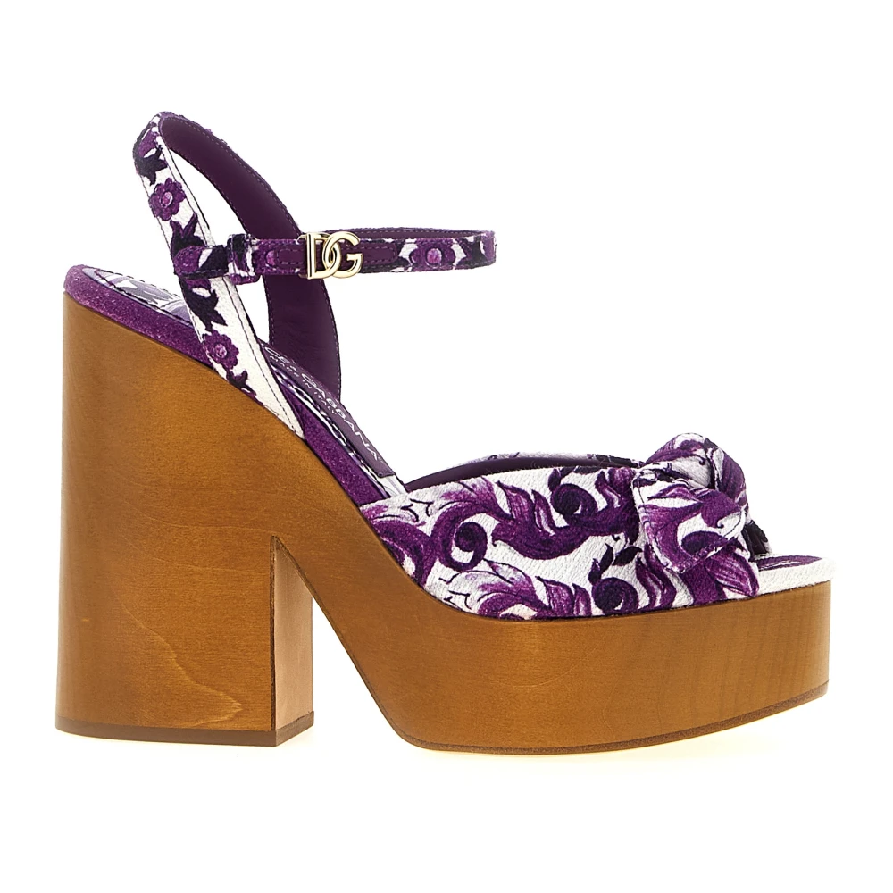 Dolce & Gabbana Women's Purple Maiolica Sandals