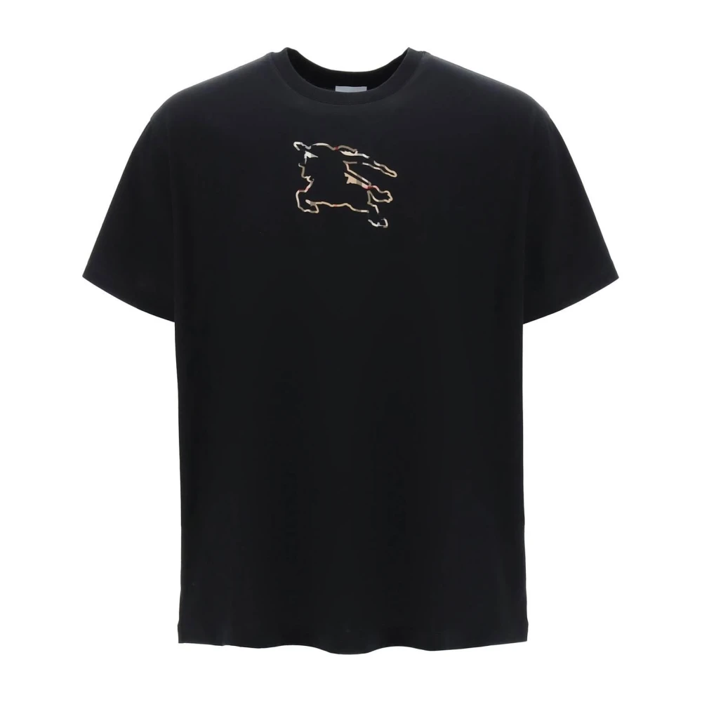 Burberry EKD Inlay Tartan T-shirt Black, Herr