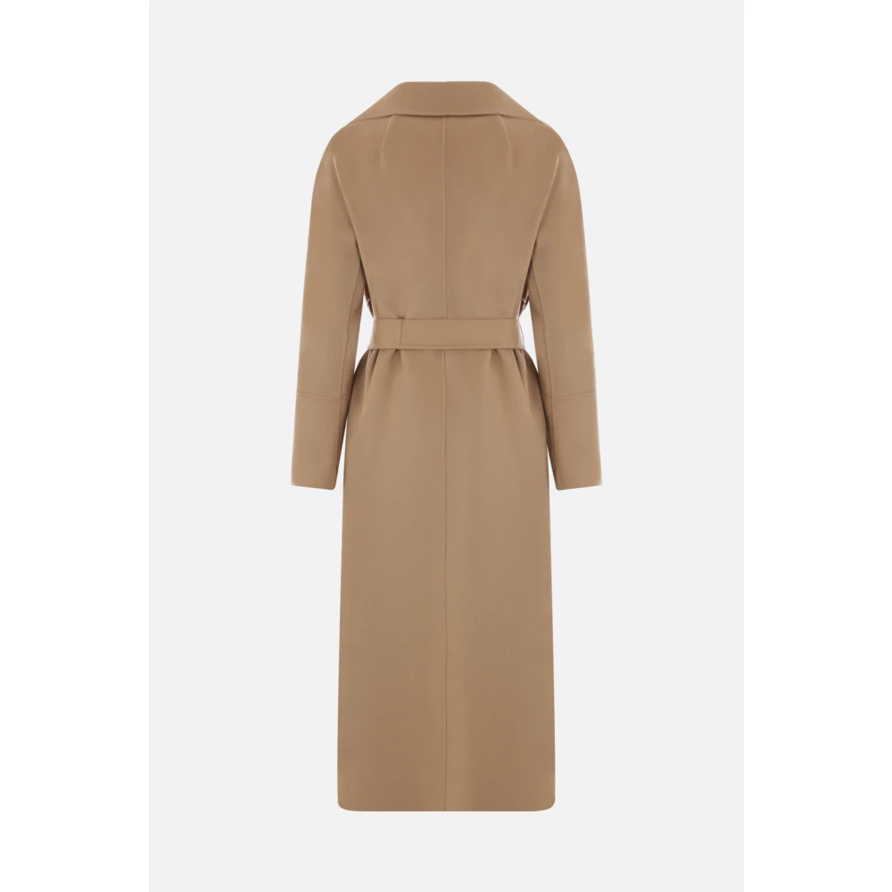 Max Mara Bruine Wollen Omslagjas Brown Dames