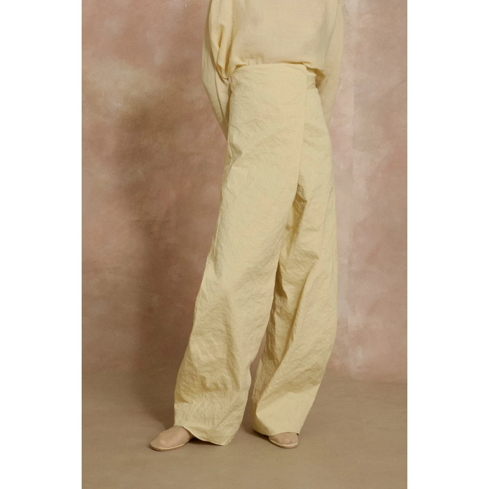 Cortana Citroen lichtgele hoge taille broek Yellow Dames