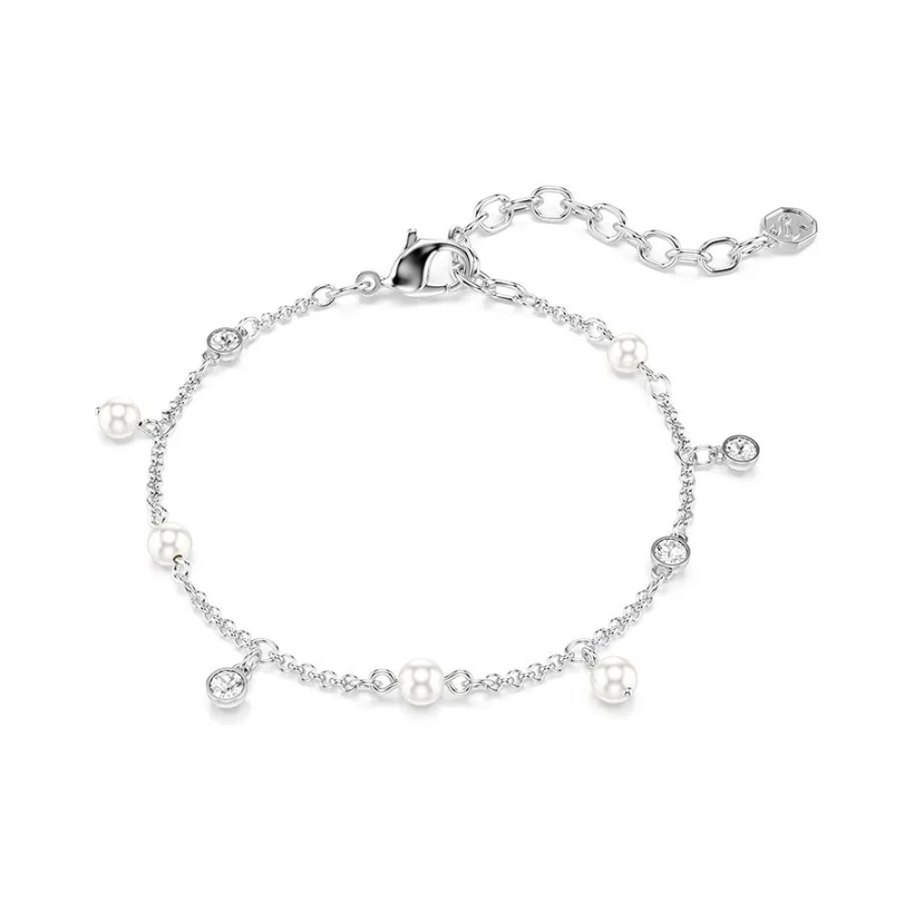 Swarovski Imber Armband, Kristallperle, Rundschliff, Rhodiniert Weiß - Bild 3