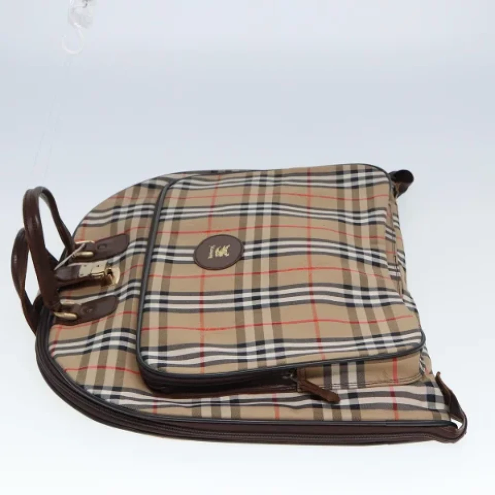Burberry Vintage Pre-owned Canvas travel-bags Beige Dames