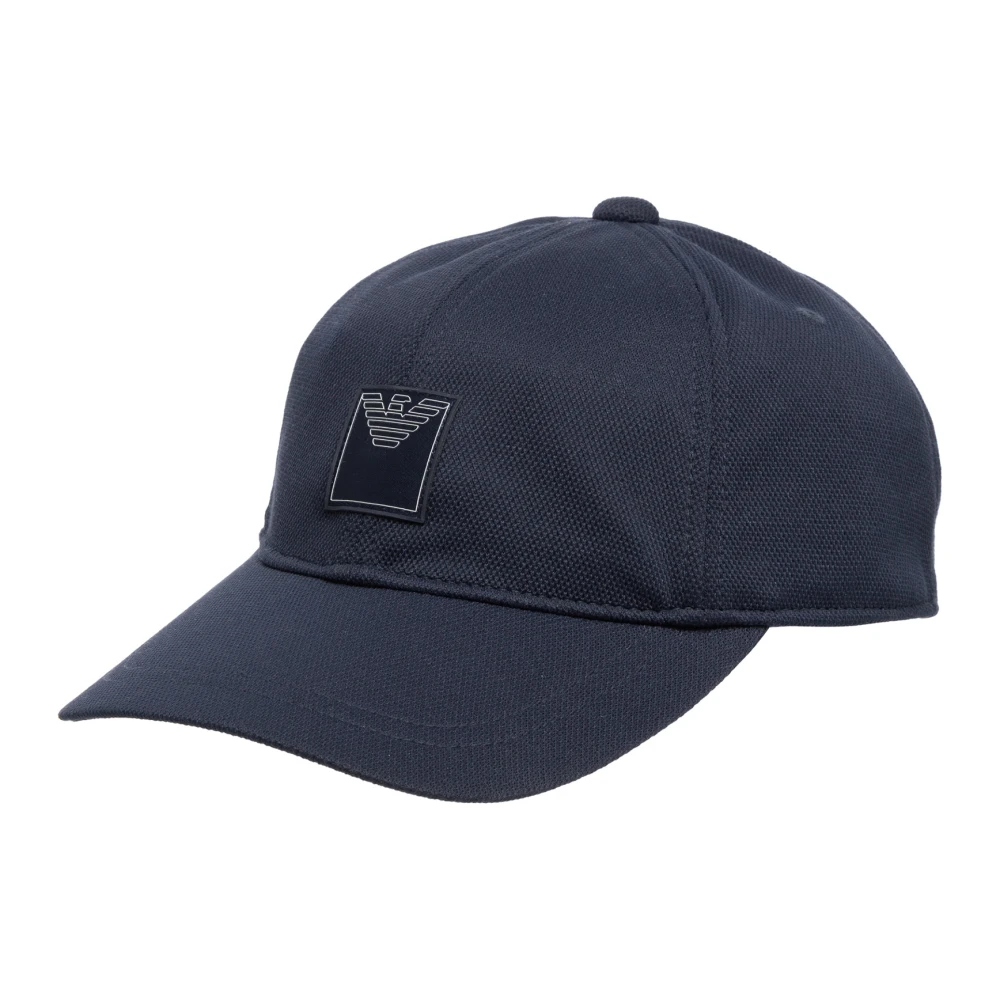 Emporio Armani Verstelbare Effen Logo Pet Blue Heren