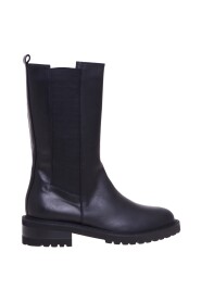 Chelsea boots in pelle con gambale a 3/4