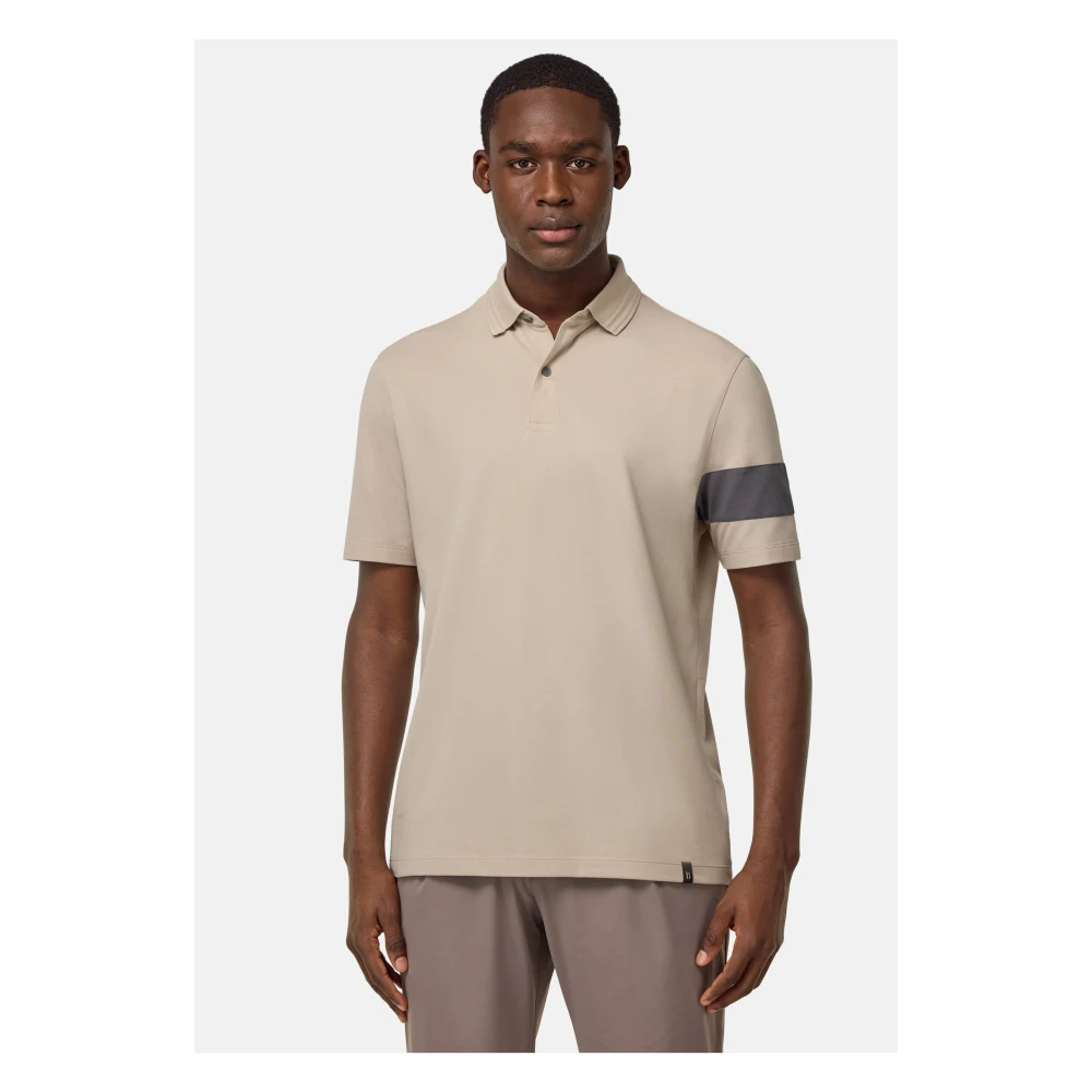 Boggi Milano High-Performance Piqué Poloshirt Gray Heren