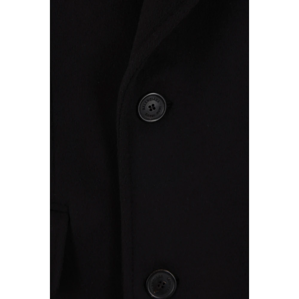 Balenciaga Coats Black Heren