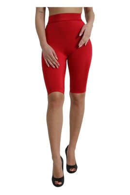 red-high-waist-stretch-leggings