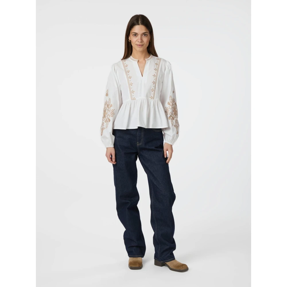 NEO NOIR Geborduurde Off White Blouse White Dames