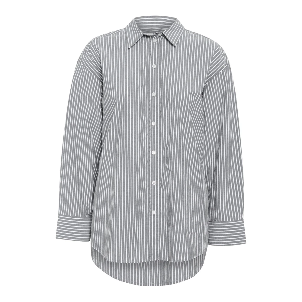Part Two Women's Gray Striped Shirt After Midnight Style - Shirts - 2XL - Blouses & Shirts