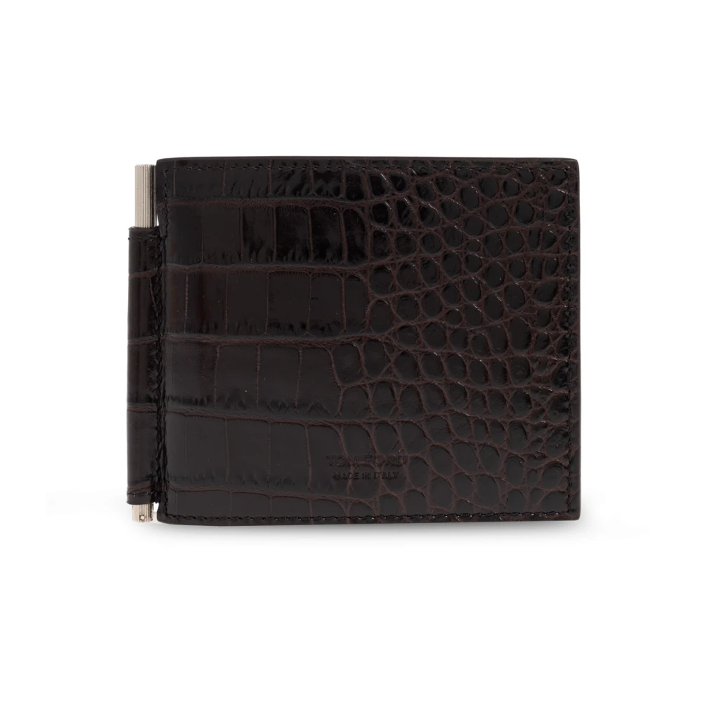 Tom Ford Men's Brown Crocodile Leather Wallet