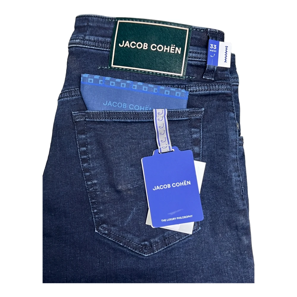 Jacob Cohën Bard flesgroen label donkerblauw Blue Heren