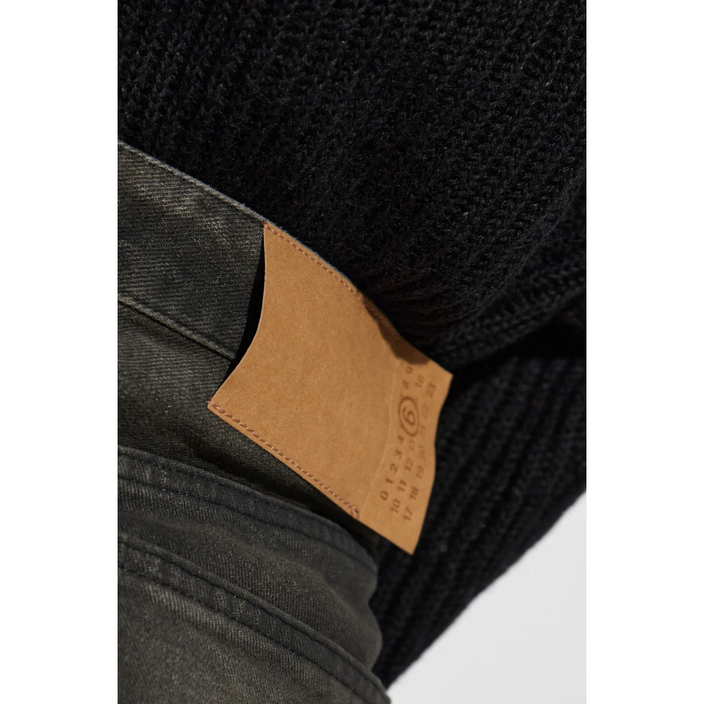 MM6 Maison Margiela Denim rok met vintage effect Black Dames