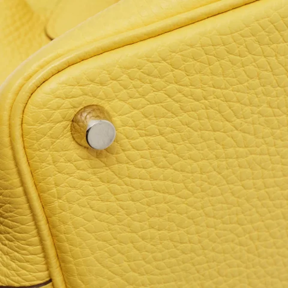 Hermès Vintage Pre-owned Leather handbags Yellow Dames