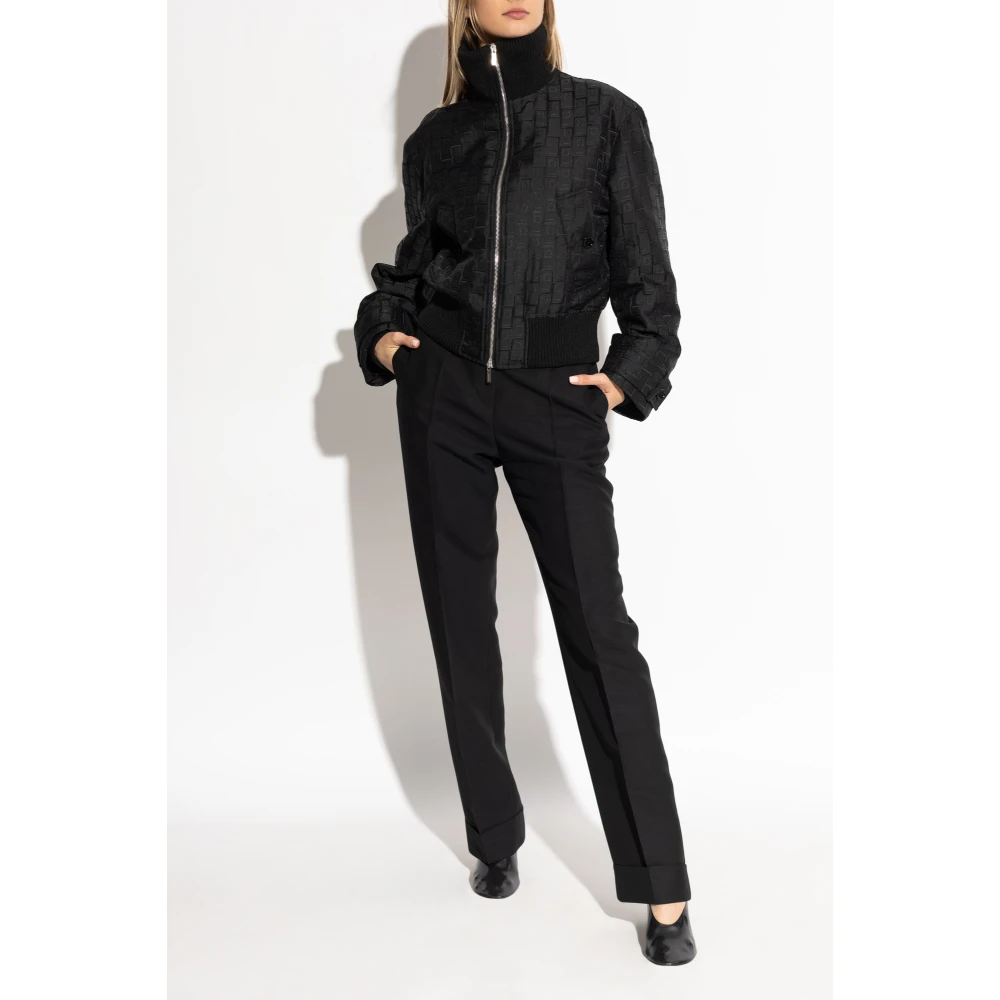 Salvatore Ferragamo Jas met opstaande kraag Black Dames