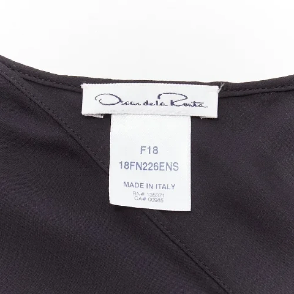 Oscar De La Renta Pre-owned Silk dresses Black Dames