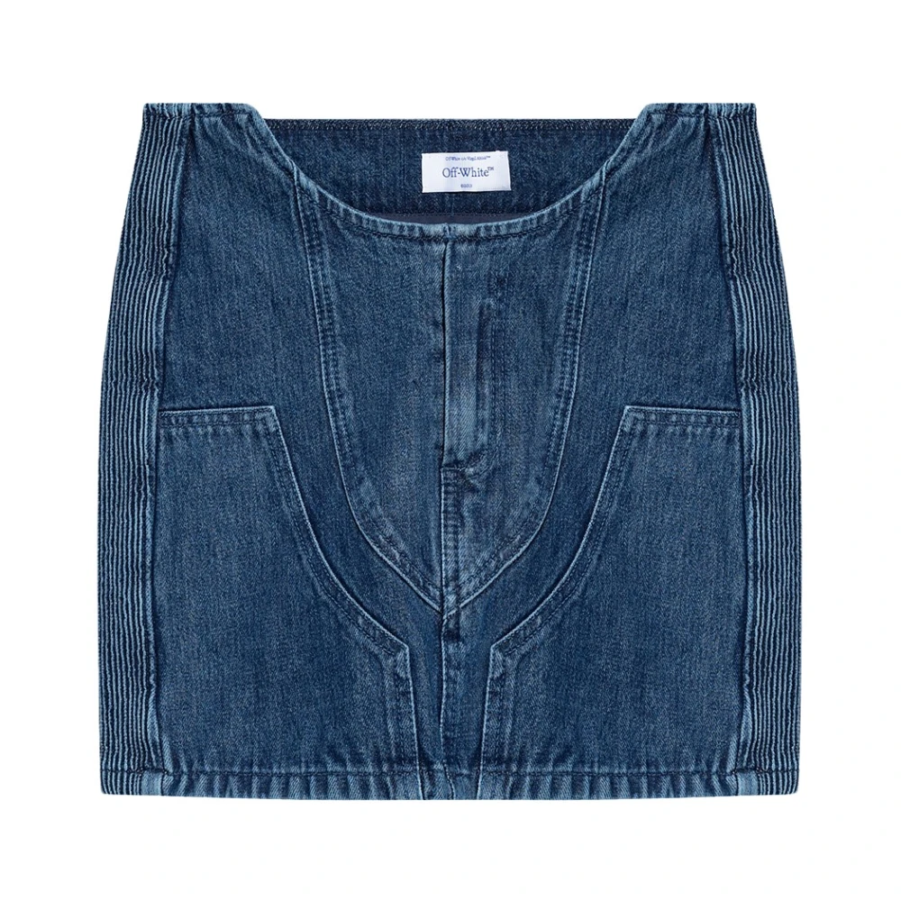 Off White Women's Blue Denim Skirts, Xs, Denim Skirt