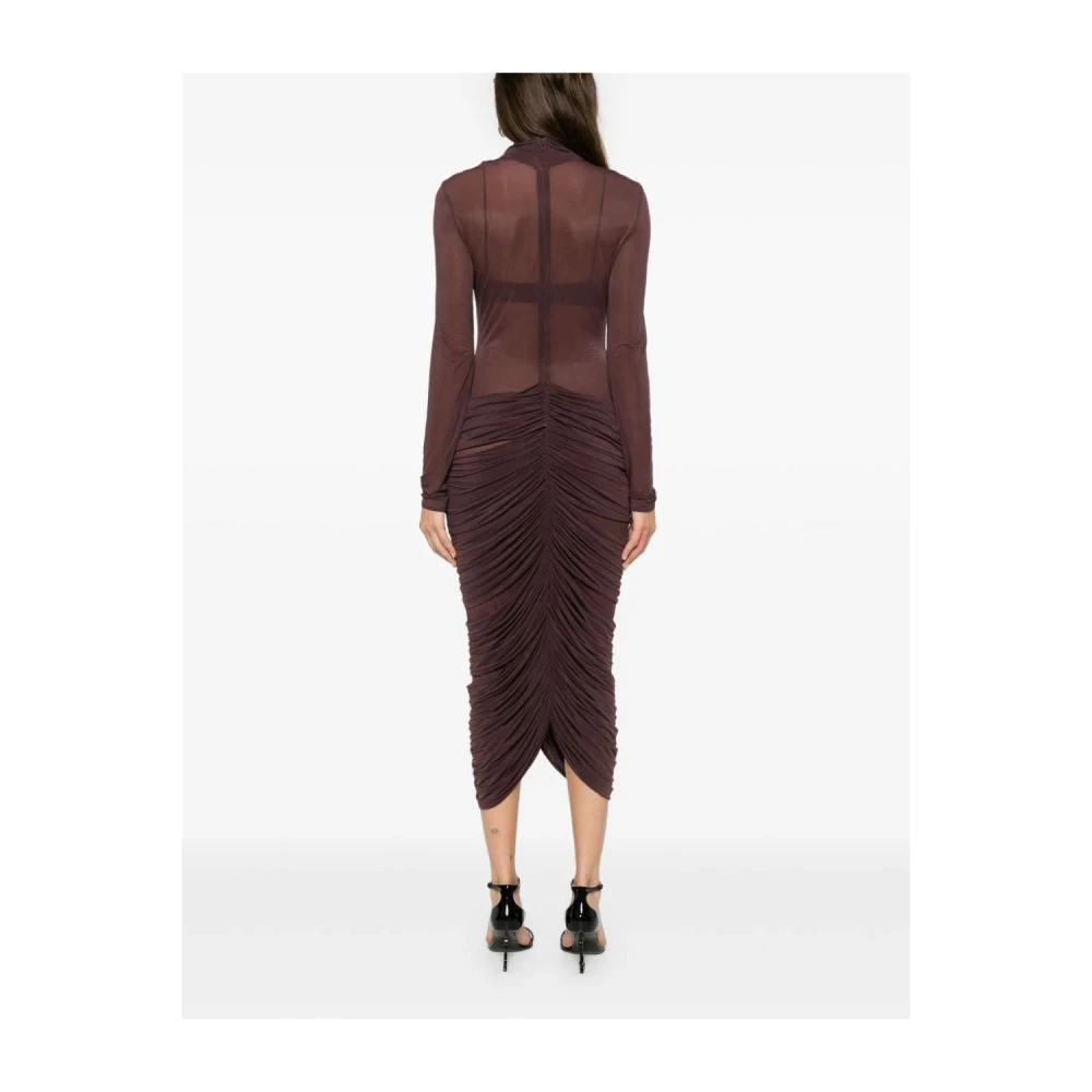 Magda Butrym Burgundy Elegant Jurk Red Dames
