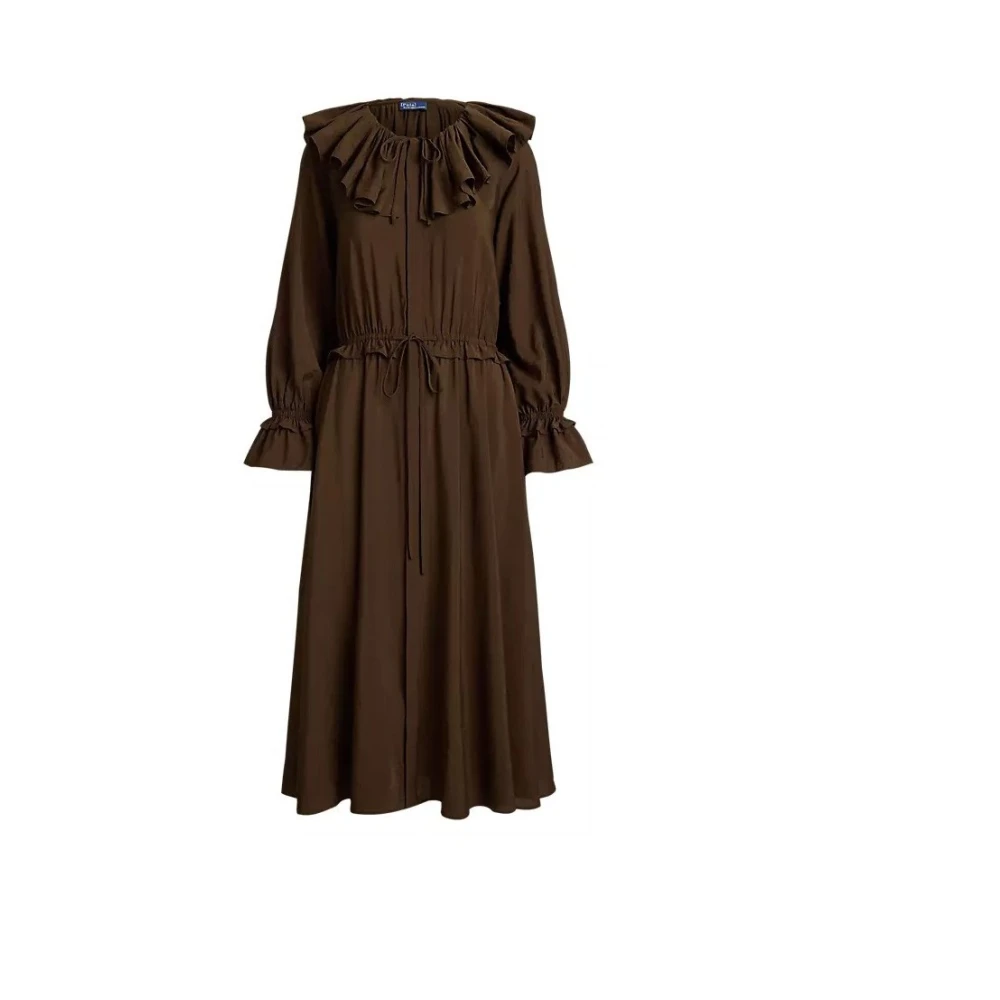 Polo Ralph Lauren Women's Brown Midi Dresses, Xs, Haljina