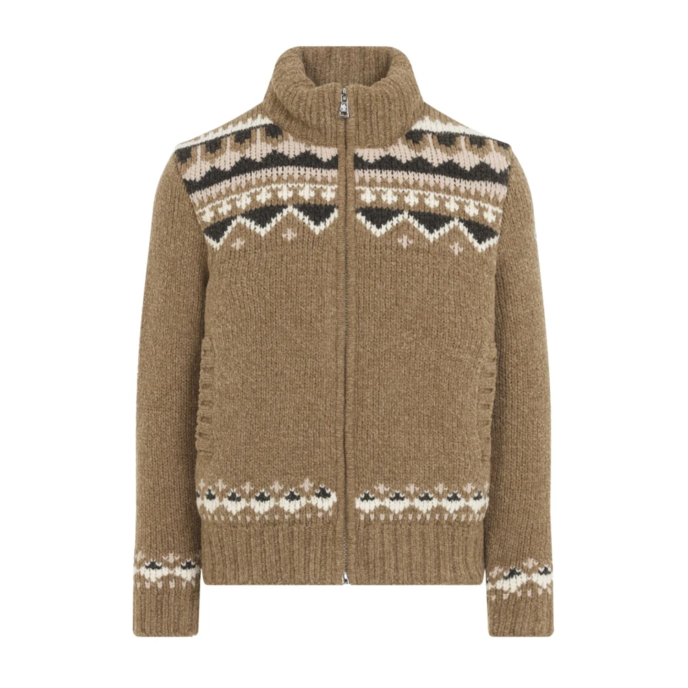 Moncler Cardigan Jacket - Male - Cardigans - Brown - L - Knitwear