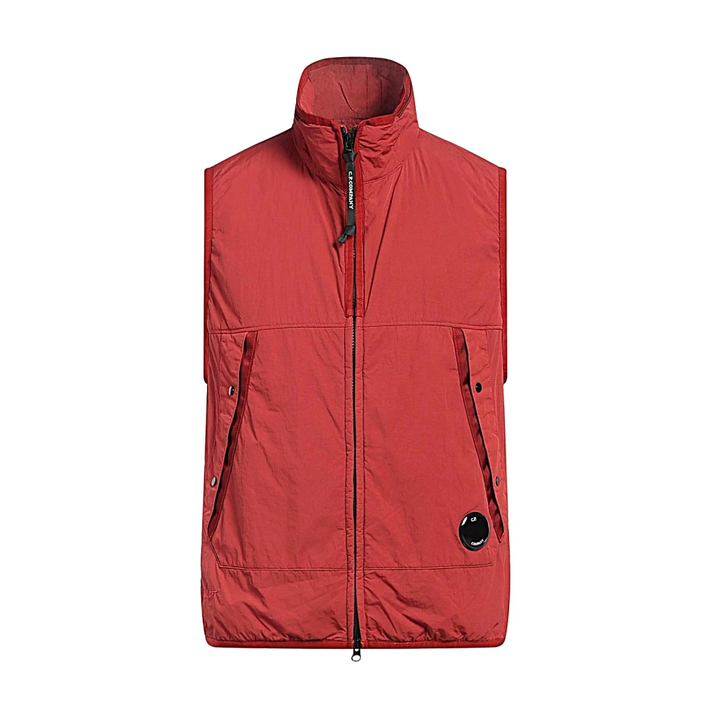 C.p. Company Men's Red Waistcoats, M, Sleeveless Vest For