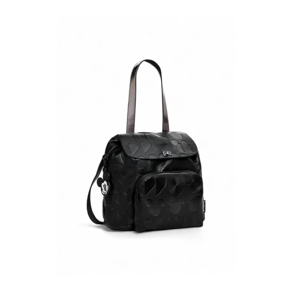 Desigual Moderne Zwarte Polyurethaan Rugzak Black Dames