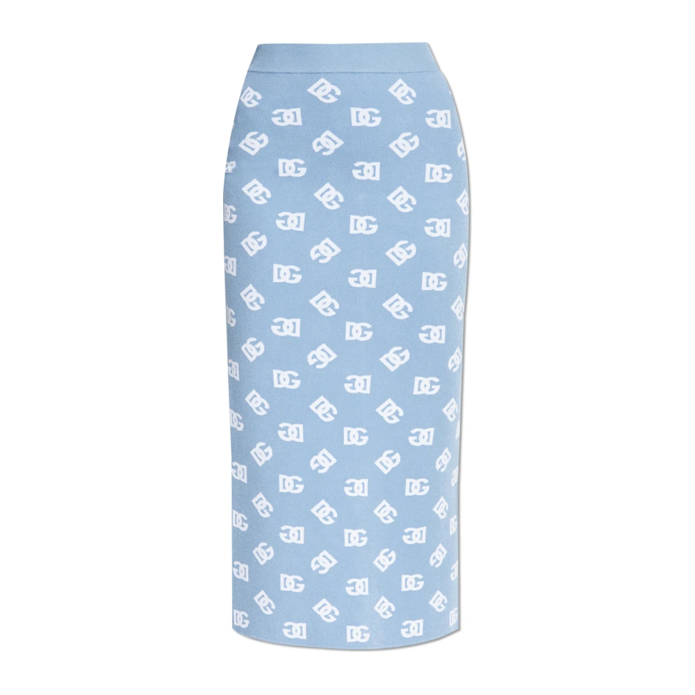 Dolce & Gabbana Rok met monogram Blue Dames
