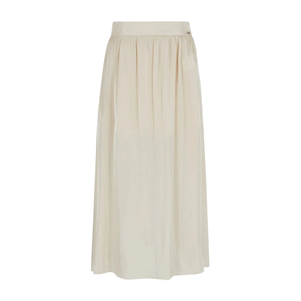 Armani Exchange Midi Skirts, Female, Xs, Elasticized Midi Skirt Beige