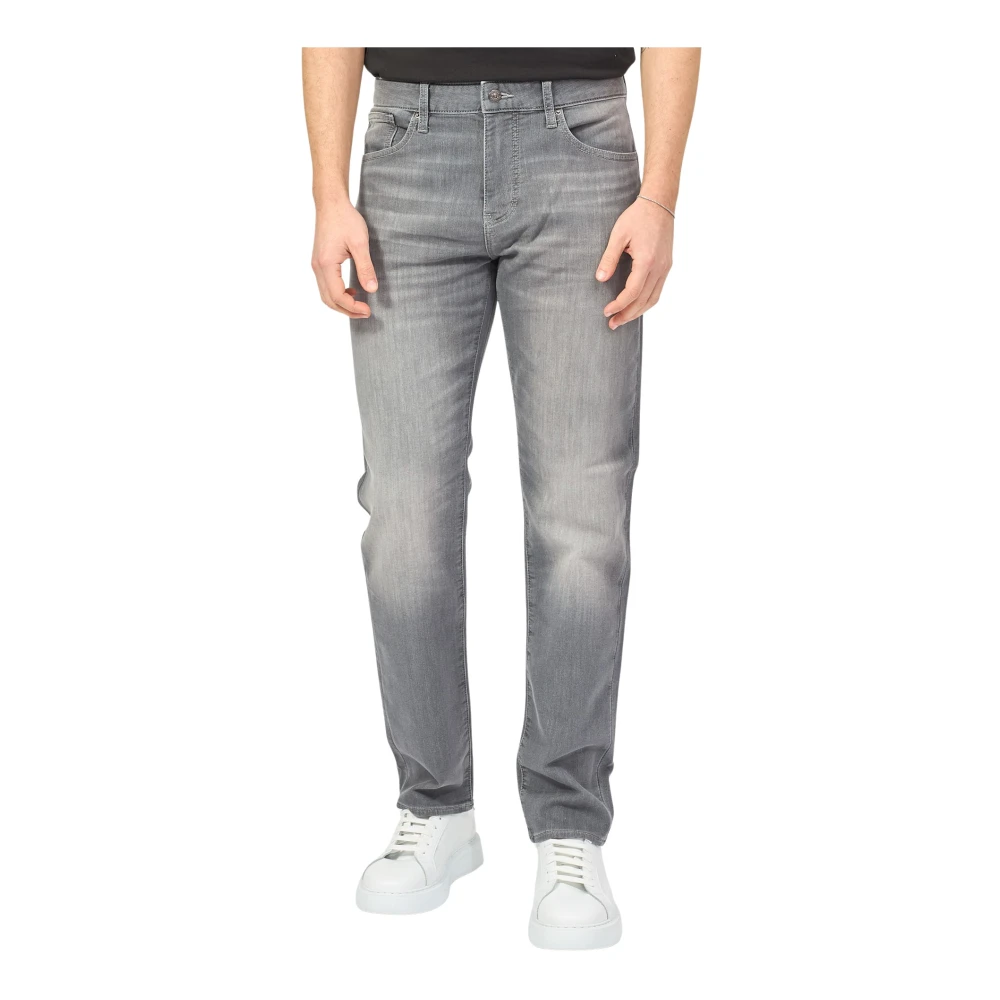 Armani Exchange Grijze 5-pocket regular fit jeans Gray Heren