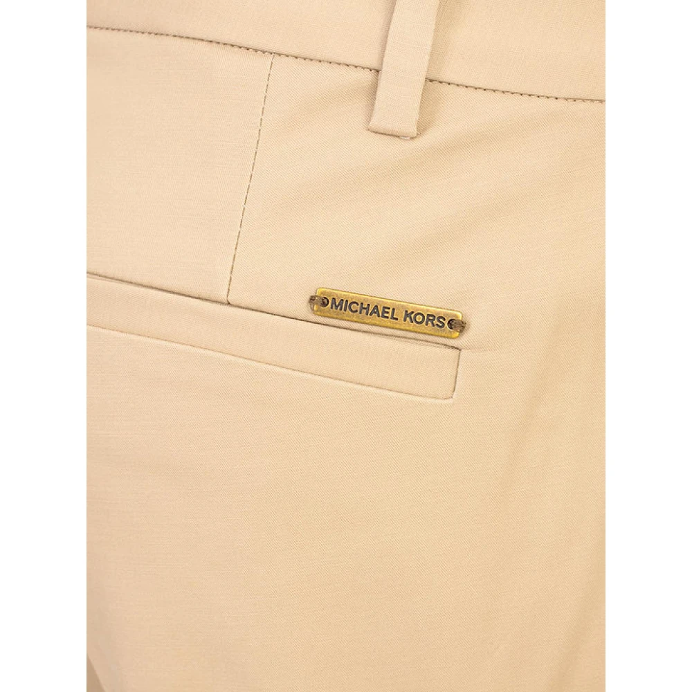 Michael Kors Beige Chino Broek Slim Fit Beige Dames
