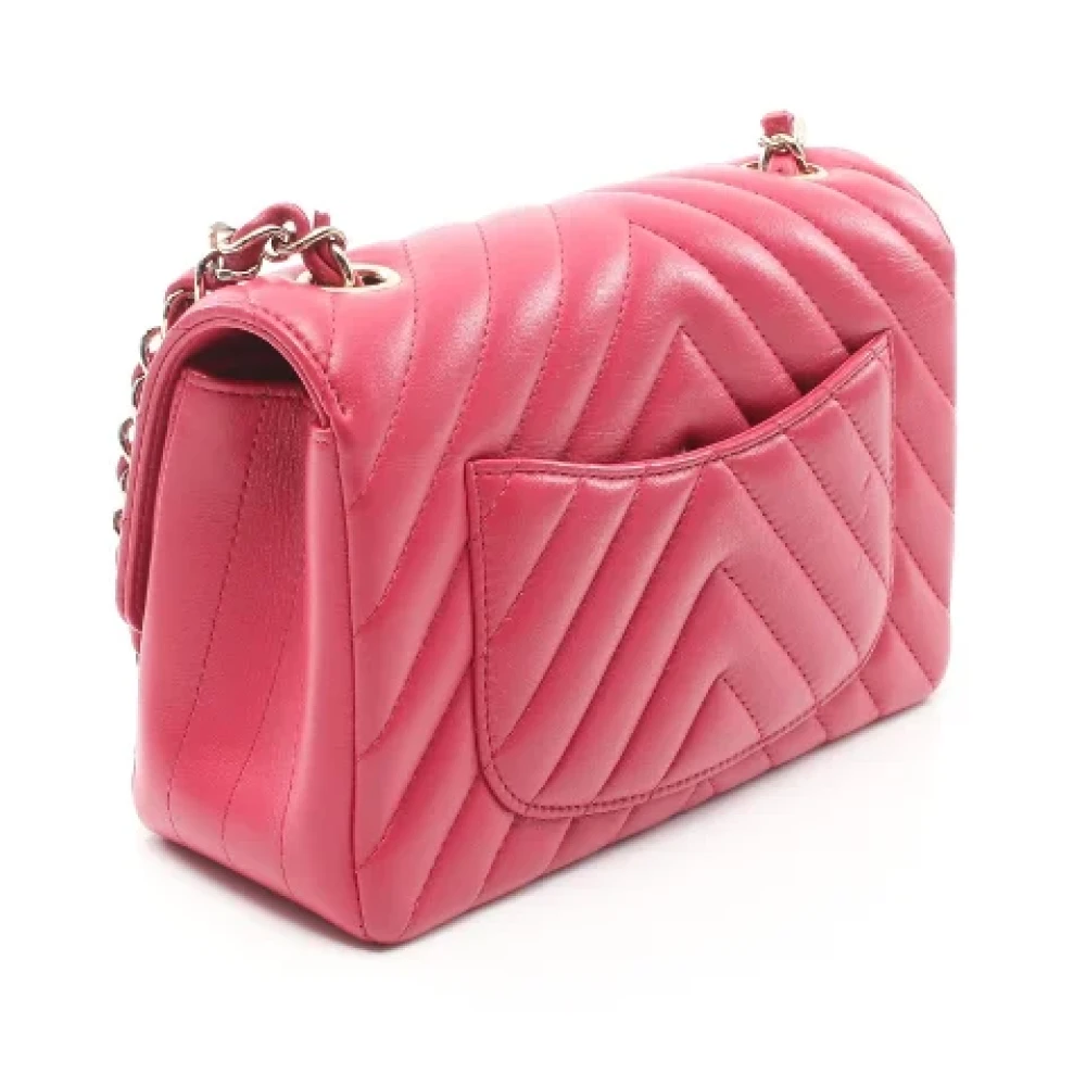 Chanel Vintage Pre-owned Leather crossbody-bags Pink Dames