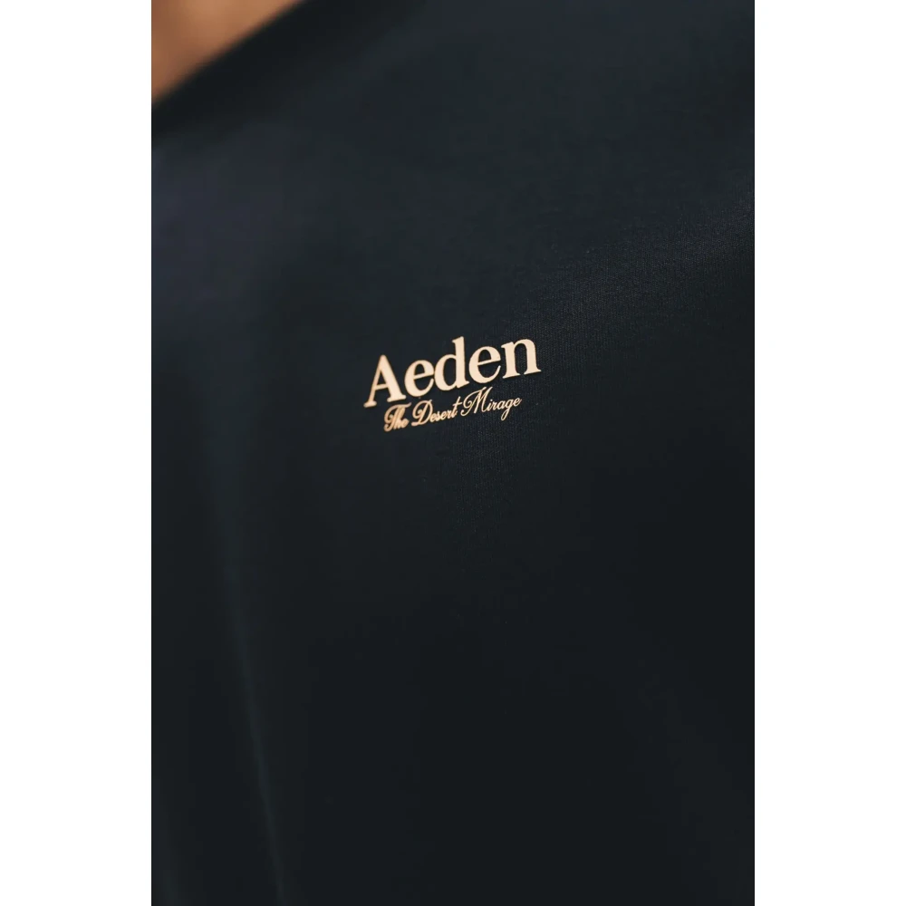 Aeden Zwarte Tee Kobe Stijlvol Black Heren